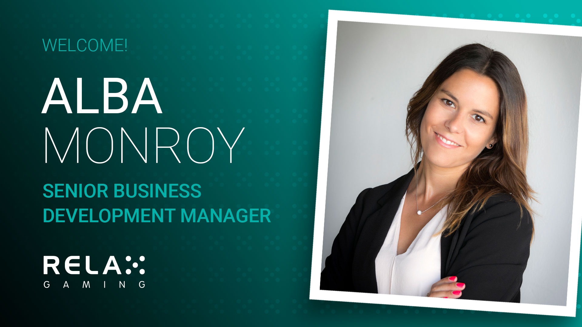 Relax Gaming announces new Senior Business Development Manager, Alba Monroy