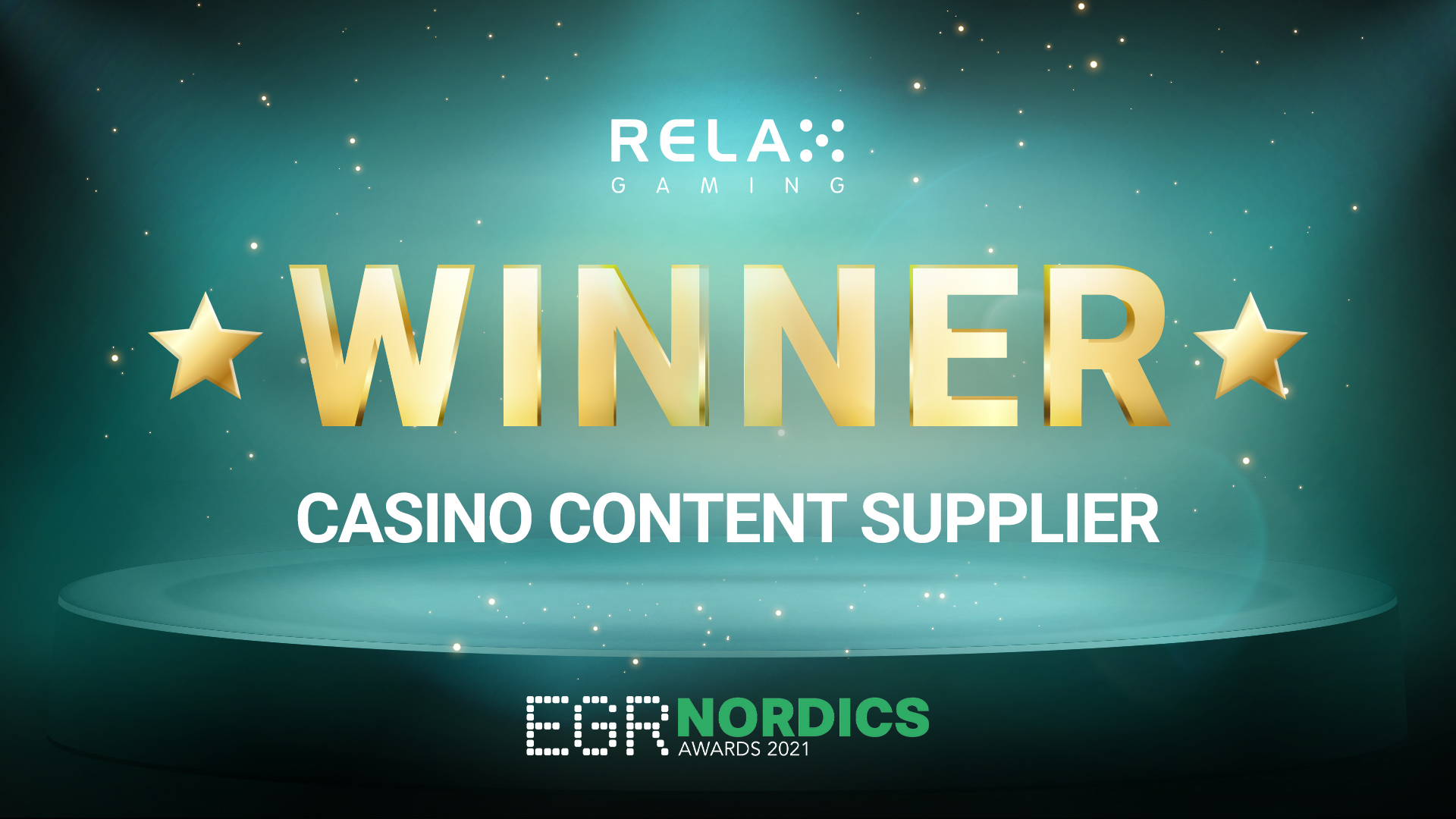 Relax Gaming sets the bar with Casino Content Supplier at EGR Nordics Awards