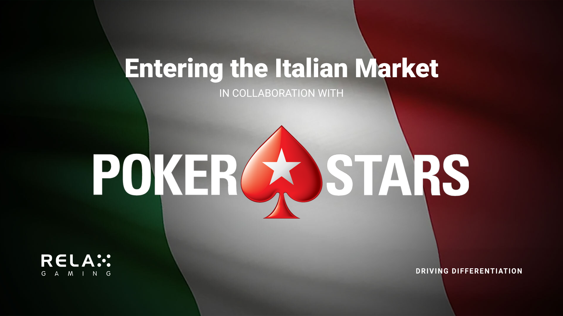 Relax Gaming debuts in Italy with PokerStars 