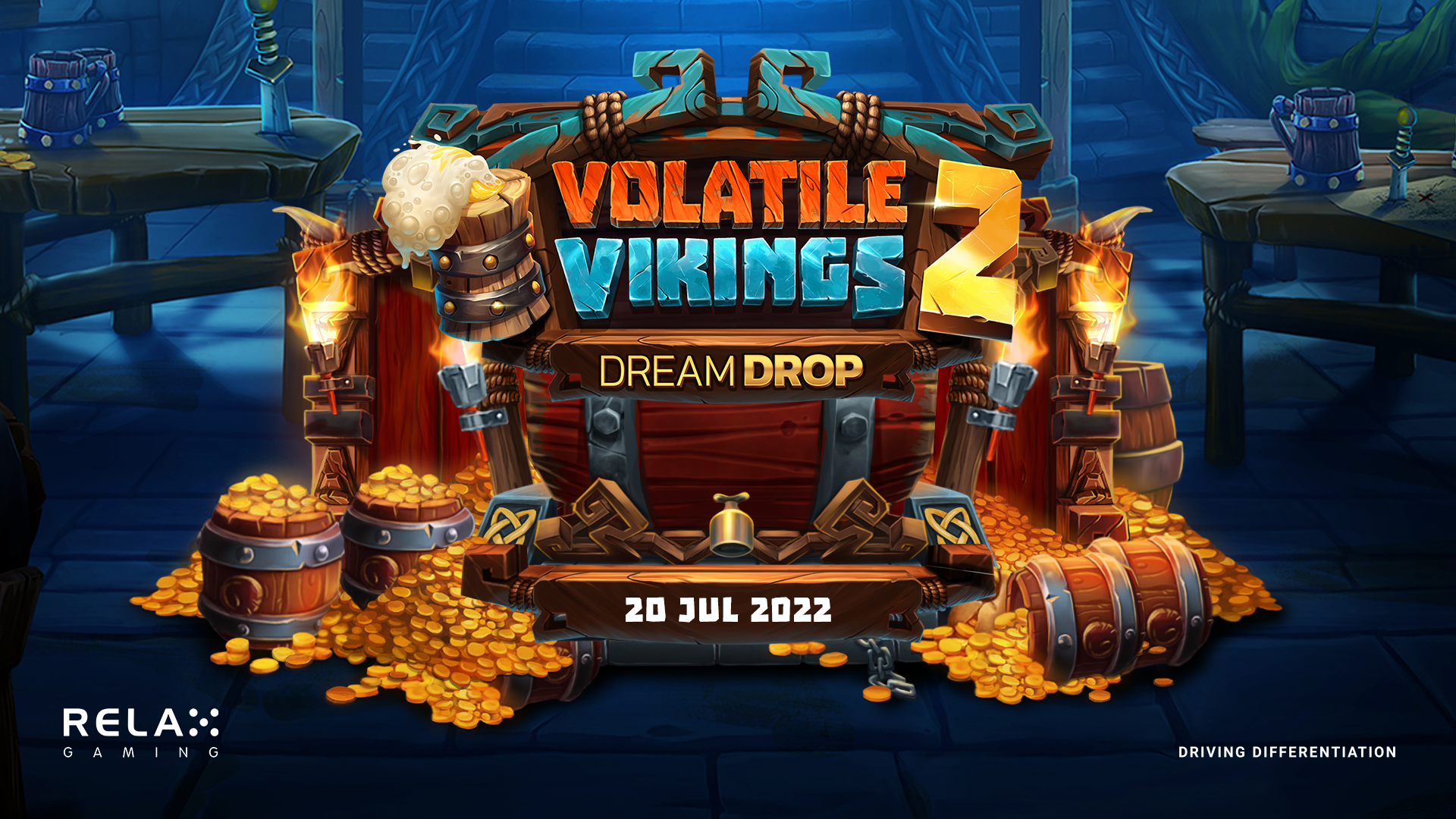 Relax Gaming continues to bolster jackpot line-up with Volatile Vikings 2 Dream Drop