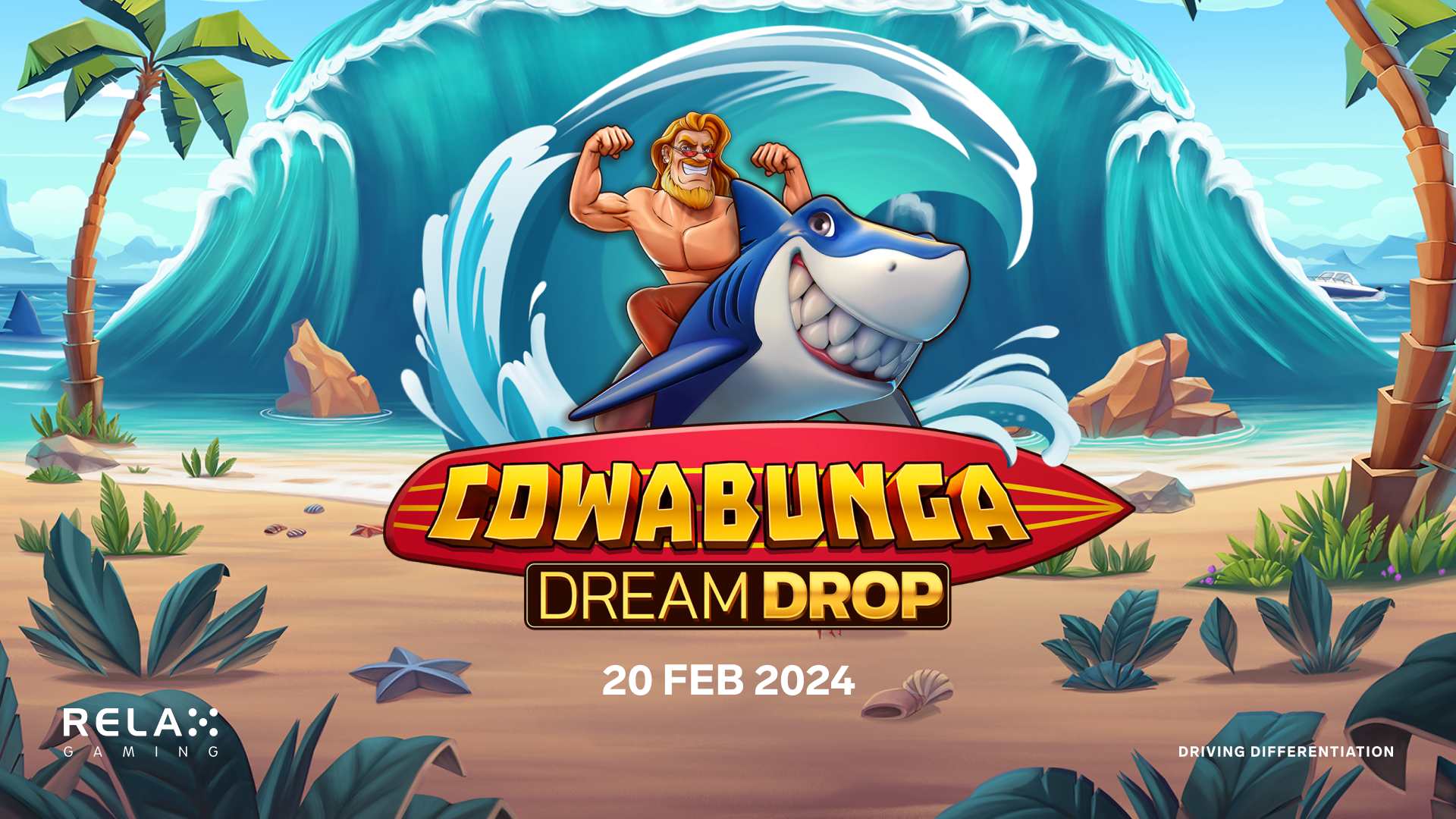 Hit the water and ride the waves in Relax Gaming release Cowabunga Dream Drop