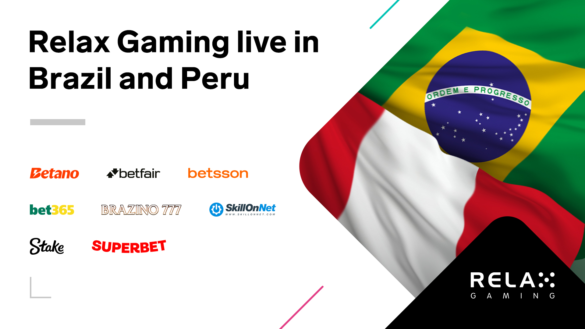 Relax Gaming continues Latin American expansion entering Brazil and Peru 